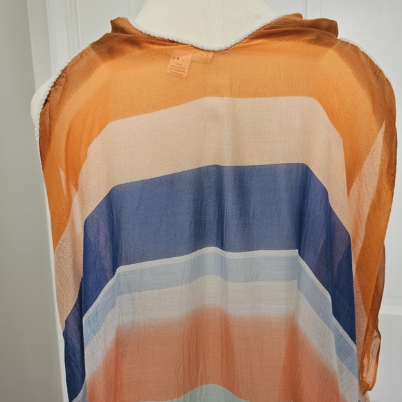 Pool To Party By Subtle Luxury Open shoulder Dress Coverup With Tassle One Size - Picture 10 of 17